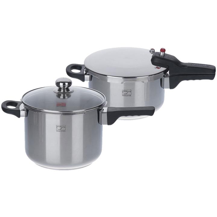 ست زودپز و قابلمه پارس استیل کد 001 Pars Steel 001 Pressure Cooker and Pot Set